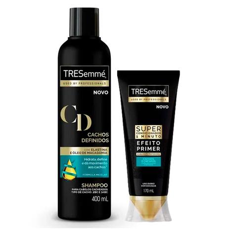 Kit Tresemmé Shampoo Cachos Definidos 400ml + Super Condicionador 1 Minuto Cachos e Crespos 170ml - Tresemme Menor preço em Kit Tresemmé Shampoo Cachos Definidos 400ml + Super Condicionador 1 Minuto Cachos e Crespos 170ml - Tresemme