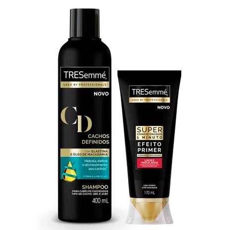 Kit Tresemmé Shampoo Cachos Definidos 400ml + Super Condicionador 1 Minuto Lisos e Ondulados 170ml - Tresemme Menor preço em Kit Tresemmé Shampoo Cachos Definidos 400ml + Super Condicionador 1 Minuto Lisos e Ondulados 170ml - Tresemme