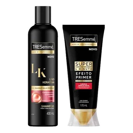 Kit Tresemmé Shampoo Liso e Keratina 400ml + Super Condicionador Cachos e Crespos 170ml - Tresemme Menor preço em Kit Tresemmé Shampoo Liso e Keratina 400ml + Super Condicionador Cachos e Crespos 170ml - Tresemme
