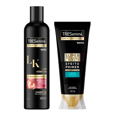 Kit Tresemmé Shampoo Liso e Keratina 400ml + Super Condicionador Lisos e Ondulados 170ml - Tresemme Menor preço em Kit Tresemmé Shampoo Liso e Keratina 400ml + Super Condicionador Lisos e Ondulados 170ml - Tresemme