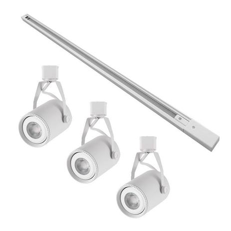 Kit Trilho 1 Metro com 3 Spots Nordecor Par 20 E27 Bivolt Branco - MBLED/Nordecor Menor preço em Kit Trilho 1 Metro com 3 Spots Nordecor Par 20 E27 Bivolt Branco - MBLED/Nordecor