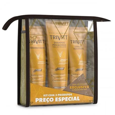 Kit Trivitt Manutenção (Shampoo + Condicionador + Leave-in) Menor preço em Kit Trivitt Manutenção (Shampoo + Condicionador + Leave-in)