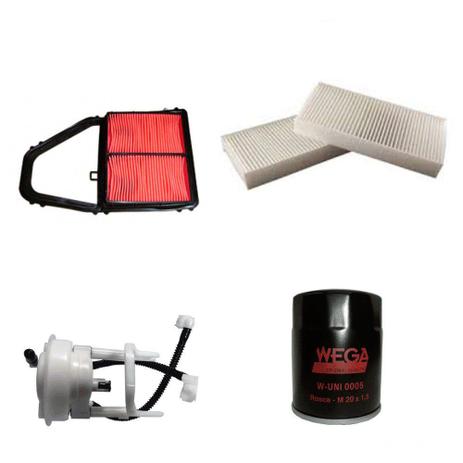 Menor preço em Kit Troca De Filtros Honda Civic 1.7 16v 2001 a 2005 - Wega