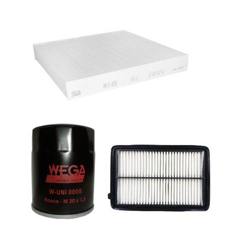 Menor preço em Kit Troca De Filtros Honda Crv 2.0 16v Flex 2012 Em Diante - Wega