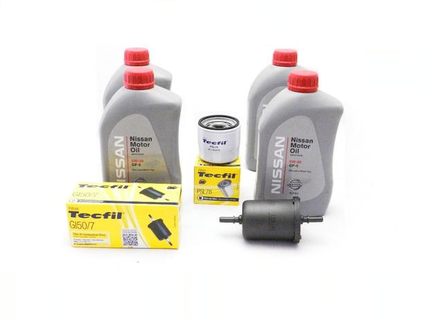 Kit Troca de Óleo March e Versa 1.0 3cil - Óleo Nissan 5w30 e Filtros de Óleo e Combustível Tecfil - Original Menor preço em Kit Troca de Óleo March e Versa 1.0 3cil - Óleo Nissan 5w30 e Filtros de Óleo e Combustível Tecfil - Original