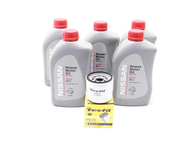 Kit Troca de Óleo March e Versa 1.0 e 1.6 - Óleo Nissan 5w30 e Filtro de Óleo Tecfil - Original Menor preço em Kit Troca de Óleo March e Versa 1.0 e 1.6 - Óleo Nissan 5w30 e Filtro de Óleo Tecfil - Original