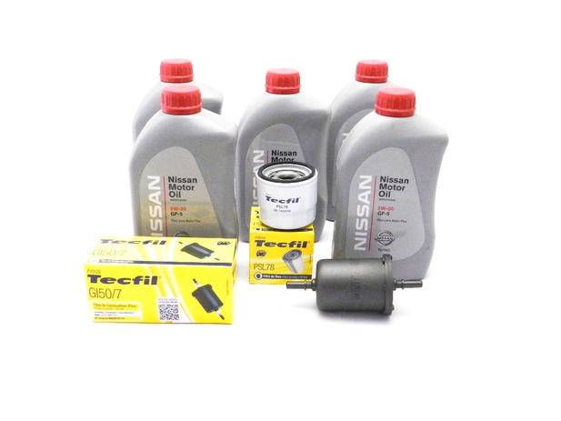 Kit Troca de Óleo March e Versa 1.0 e 1.6 - Óleo Nissan 5w30 e Filtros de Óleo e Combustível Tecfil - Original Menor preço em Kit Troca de Óleo March e Versa 1.0 e 1.6 - Óleo Nissan 5w30 e Filtros de Óleo e Combustível Tecfil - Original