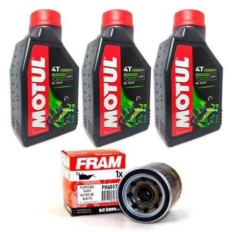Kit Troca Oleo Filtro Fram Honda Cb 500 X/f Motul 5000 10w30 - Motul + fram Menor preço em Kit Troca Oleo Filtro Fram Honda Cb 500 X/f Motul 5000 10w30 - Motul + fram