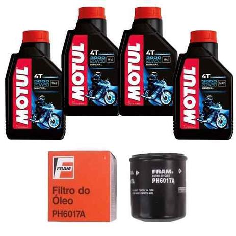 Kit Troca Oleo + Filtro Fram Ph6017 Xj6 Motul 3000 20w50 - Motul + fram é boa?