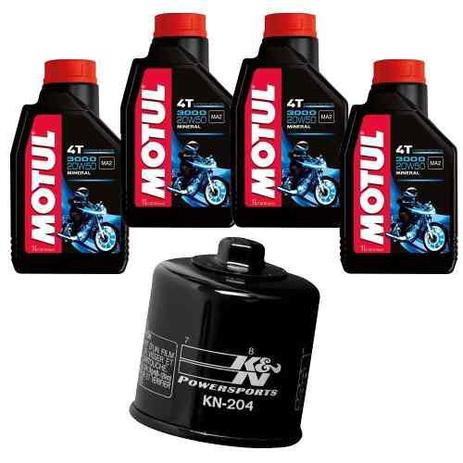 Kit Troca Oleo + Filtro K N Kn 204 Xj6 Motul 3000 20w50 - Kn + motul Menor preço em Kit Troca Oleo + Filtro K N Kn 204 Xj6 Motul 3000 20w50 - Kn + motul