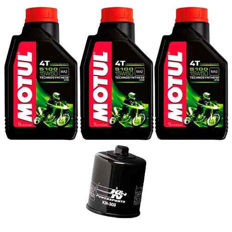 Kit Troca Oleo Filtro Kn KN K N Ninja 300 Z300 Motul 5100 15w50 - Kn + motul Menor preço em Kit Troca Oleo Filtro Kn KN K N Ninja 300 Z300 Motul 5100 15w50 - Kn + motul