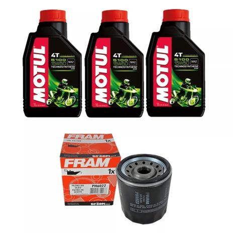Kit Troca Óleo Motul 5100 15w50 3l + Filtro Ph6022 Harley é ruim? Kit Troca Óleo Motul 5100 15w50 3l + Filtro Ph6022 Harley é boa?