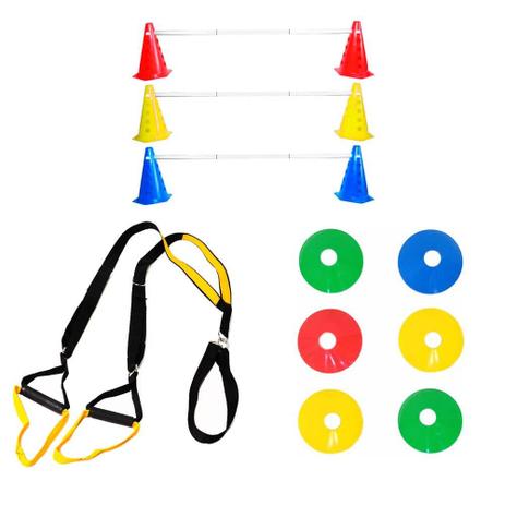 Kit TRX Fita de Supensão 3 Barreiras de Cone e 6 Half Cone - Natural fitness Menor preço em Kit TRX Fita de Supensão 3 Barreiras de Cone e 6 Half Cone - Natural fitness