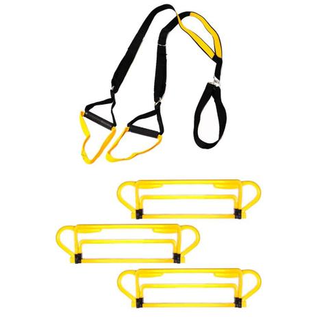 Kit TRX Fita de Suspensão e 3 Barreiras 3 em 1 Agilidade - Natural fitness Menor preço em Kit TRX Fita de Suspensão e 3 Barreiras 3 em 1 Agilidade - Natural fitness