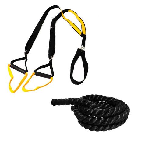 Kit TRX Fita de Suspensão e Corda Naval 3 Metros - Natural fitness Menor preço em Kit TRX Fita de Suspensão e Corda Naval 3 Metros - Natural fitness