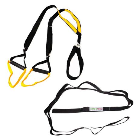Kit TRX Fita de Suspensão e Faixa para Alongamento Pilates - Natural fitness Menor preço em Kit TRX Fita de Suspensão e Faixa para Alongamento Pilates - Natural fitness