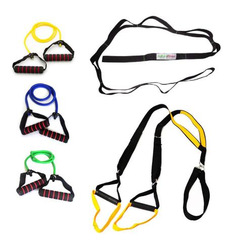 Kit TRX Fita Suspensão e de Alongamento Kit Extensor Pegada - Natural fitness Menor preço em Kit TRX Fita Suspensão e de Alongamento Kit Extensor Pegada - Natural fitness