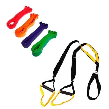 Kit TRX Fita Suspensão e Kit Elástico Super Band Funcional - Natural fitness Menor preço em Kit TRX Fita Suspensão e Kit Elástico Super Band Funcional - Natural fitness