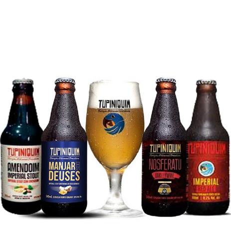 Kit Tupiniquim 4 Cervejas com Taça 330 ml Menor preço em Kit Tupiniquim 4 Cervejas com Taça 330 ml