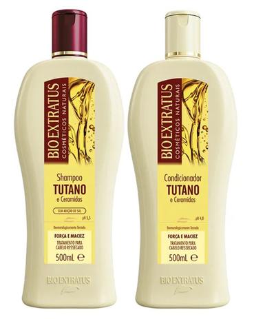 Kit Tutano e Ceramidas Shampoo + Condicionador 500ml - Bio Extratus Menor preço em Kit Tutano e Ceramidas Shampoo + Condicionador 500ml - Bio Extratus