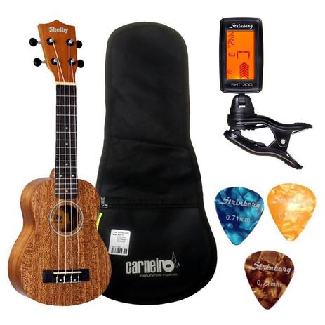 Kit Ukulele Shelby Soprano SU21 Fosco Natural + Acessórios é ruim? Kit Ukulele Shelby Soprano SU21 Fosco Natural + Acessórios é boa?