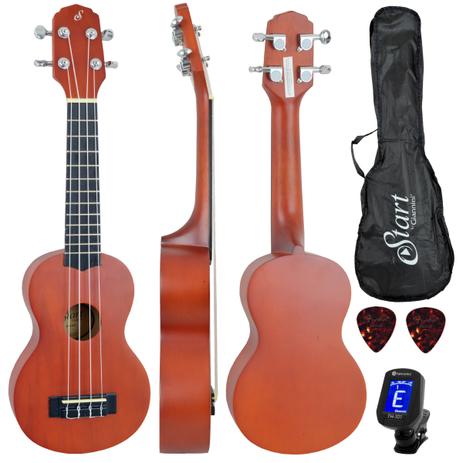 Kit Ukulele Soprano Acústico UKS-21 NS Fosco Giannini Completo Menor preço em Kit Ukulele Soprano Acústico UKS-21 NS Fosco Giannini Completo