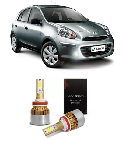 Kit Ultra Led Tay Tech Farol De Milha Nissan March 2011/2014 H11 Menor preço em Kit Ultra Led Tay Tech Farol De Milha Nissan March 2011/2014 H11