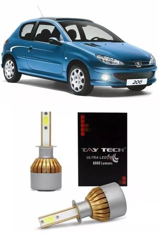 Kit Ultra Led Tay Tech Farol De Milha Peugeot 206 H1 Menor preço em Kit Ultra Led Tay Tech Farol De Milha Peugeot 206 H1