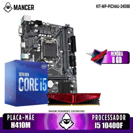 Kit Upgrade, Intel I5-10400F + H410M + 8GB DDR4 - Mancer Menor preço em Kit Upgrade, Intel I5-10400F + H410M + 8GB DDR4 - Mancer