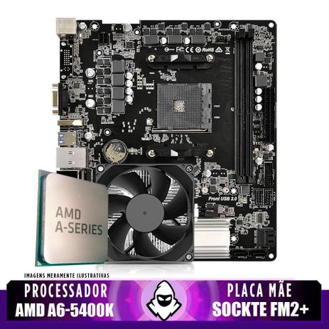 Kit Upgrade, PROCESSADOR AMD A6-5400K + PLACA MÃE - Mancer Menor preço em Kit Upgrade, PROCESSADOR AMD A6-5400K + PLACA MÃE - Mancer