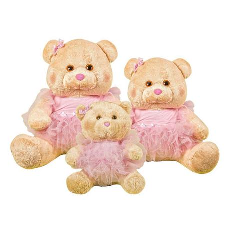 Kit Ursas 3 Peças Soft Mini, Pequena e Média Bailarina Vestido Rosa Tule Laço - Mury baby Menor preço em Kit Ursas 3 Peças Soft Mini, Pequena e Média Bailarina Vestido Rosa Tule Laço - Mury baby