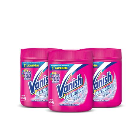 Kit Vanish Oxi Action Tira Manchas Em Pó 450g 3 Unidades Menor preço em Kit Vanish Oxi Action Tira Manchas Em Pó 450g 3 Unidades