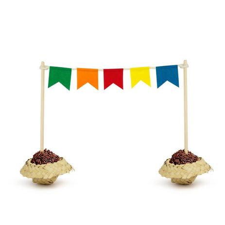 Kit Varal Bandeirinha e Chapéu de Palha para Doces Festa Junina 03 unidades - Festabox Menor preço em Kit Varal Bandeirinha e Chapéu de Palha para Doces Festa Junina 03 unidades - Festabox