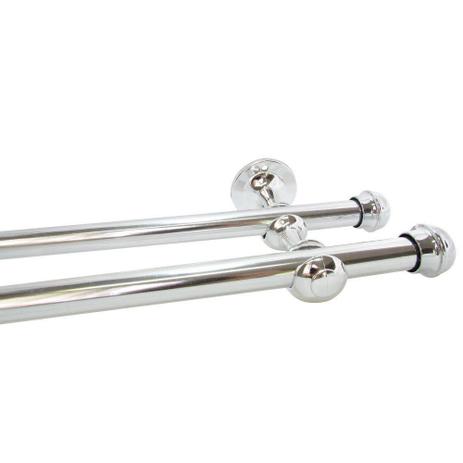 Kit Varão Duplo 2m com suporte 19x19mm - Fenix Menor preço em Kit Varão Duplo 2m com suporte 19x19mm - Fenix