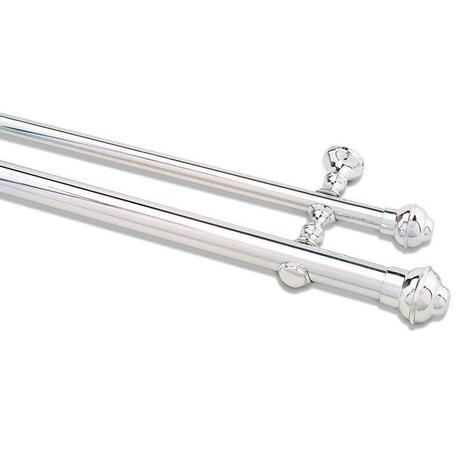 Kit Varao Duplo Cromado 2 Metros 28 mm x 19 mm - Utilimark Menor preço em Kit Varao Duplo Cromado 2 Metros 28 mm x 19 mm - Utilimark