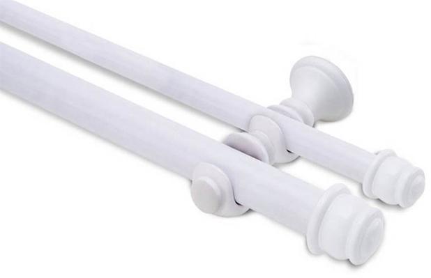 Kit varão eco europa duplo grosso 4,00m - 1.1/8 x 3/4/ cor branco - niazi Menor preço em Kit varão eco europa duplo grosso 4,00m - 1.1/8 x 3/4/ cor branco - niazi