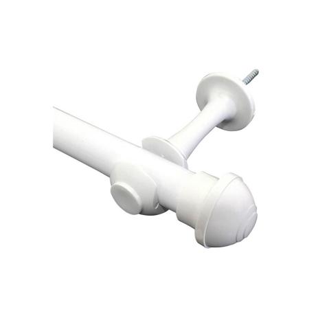 Kit Varão para Cortina 19mm Branco 3 Metros - Perfitec Menor preço em Kit Varão para Cortina 19mm Branco 3 Metros - Perfitec