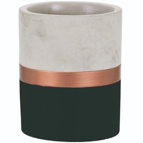 Kit Vaso Preto Cobre em Cimento 3 peças - Mart Menor preço em Kit Vaso Preto Cobre em Cimento 3 peças - Mart
