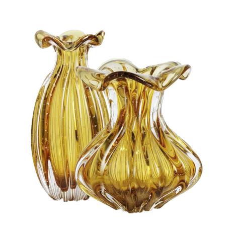 Kit Vasos de Murano Trouxinha São Marcos - Cristal Âmbar (2 Peças) Menor preço em Kit Vasos de Murano Trouxinha São Marcos - Cristal Âmbar (2 Peças)