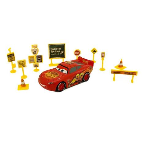 Kit Veículo com Acessórios McQueen - Carros - Toyng Menor preço em Kit Veículo com Acessórios McQueen - Carros - Toyng