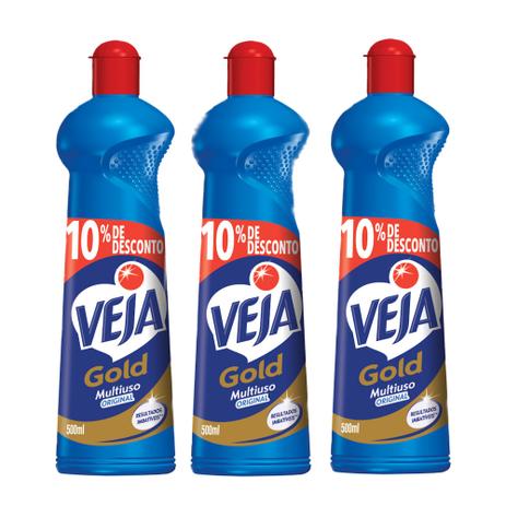 Kit Veja Gold Multiuso Original 500ml 3 Unidades é boa?