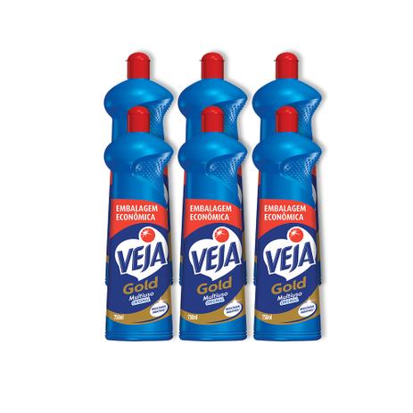 Kit Veja Gold Multiuso Squeeze 750Ml 6 Unidades Menor preço em Kit Veja Gold Multiuso Squeeze 750Ml 6 Unidades