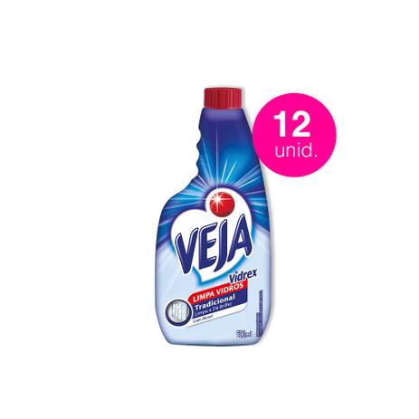 Kit Veja Vidrex Tradicional Refil 500ml 12 Unidades - Air wick Menor preço em Kit Veja Vidrex Tradicional Refil 500ml 12 Unidades - Air wick