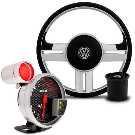 Kit velocimetro carbono + volante rallye cubo 123 - Sp acessórios Menor preço em Kit velocimetro carbono + volante rallye cubo 123 - Sp acessórios