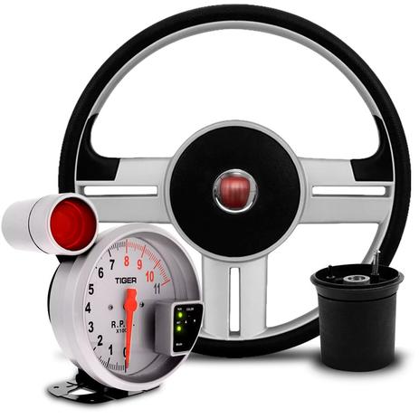 Kit velocimetro cinza + volante rallye fiat 147 - Sp acessórios Menor preço em Kit velocimetro cinza + volante rallye fiat 147 - Sp acessórios