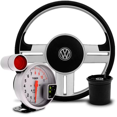 Kit velocimetro cinza + volante rallye fusca - Sp acessórios Menor preço em Kit velocimetro cinza + volante rallye fusca - Sp acessórios