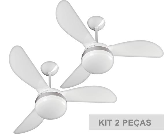 Kit Ventilador de Teto Ventisol Fênix Branco/Silver, 3 Velocidades, CV3 Premium - 127v - 02 Unidades Menor preço em Kit Ventilador de Teto Ventisol Fênix Branco/Silver, 3 Velocidades, CV3 Premium - 127v - 02 Unidades