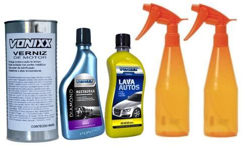Kit Verniz Restaurax Lava Auto 2 Pulverizador Guarani - Vonixx Menor preço em Kit Verniz Restaurax Lava Auto 2 Pulverizador Guarani - Vonixx