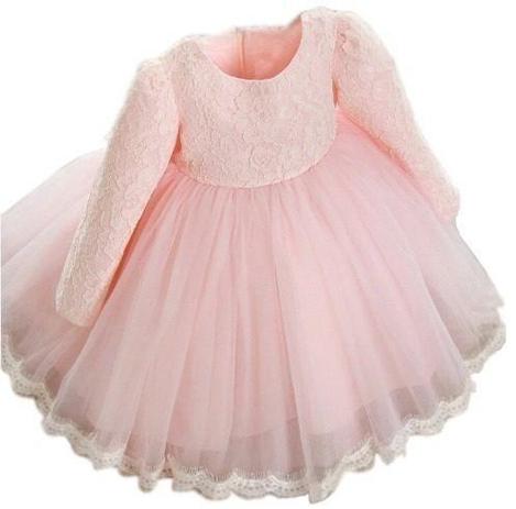 vestidos de festa infantil manga longa