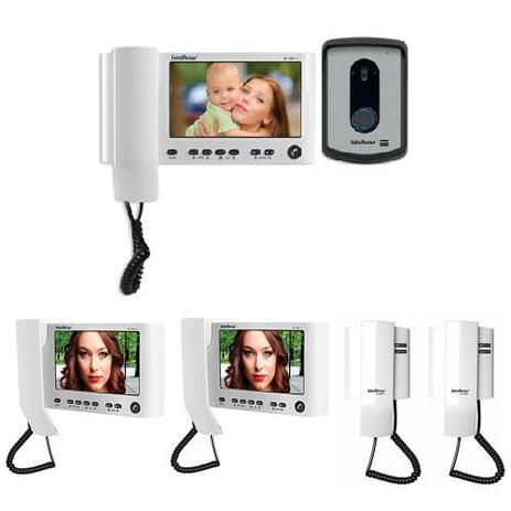 Kit Video Porteiro Color IV 7010 HS + 2 Extensões Video IV 7000 HS IN + 2 Extensões Audio IV 7000 EA Intelbras Menor preço em Kit Video Porteiro Color IV 7010 HS + 2 Extensões Video IV 7000 HS IN + 2 Extensões Audio IV 7000 EA Intelbras